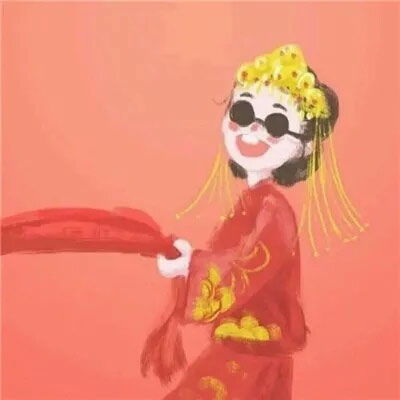  新郎新娘卡通情侣头像古装新郎新娘头像一对两张