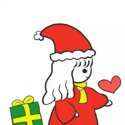  甜甜的圣诞卡通情侣头像