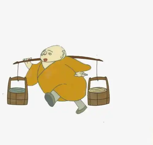  父亲一上联和尚挑水,两膀尽是汗淋,神童一下联,堪称绝对
