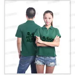  2016情侣春装t恤批量促销翻领广告衫公司印花文化衫班服定制必沃森情侣装