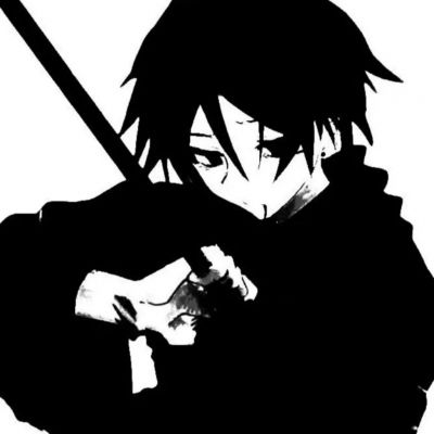 情侣头像二次元黑白帅气