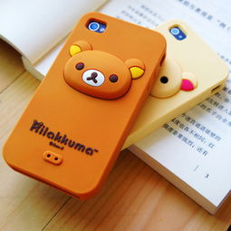  立体轻松熊苹果iphone4手机壳ip4外壳硅堆糖,美好生活研究所