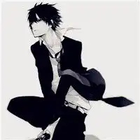  好看黑白卡通男生头像伤感的,为爱所伤的男人