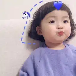  可爱萌娃小孩头像苍苍人间坠落星河