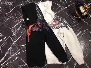  羽毛翅膀欧美情侣.秋款帽衫.高端复古烫印.全棉大毛圈.穿着宽松