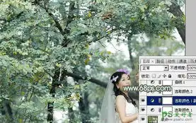  ps婚片调色教程给外景树荫下的情侣婚纱照调出淡青色效果2