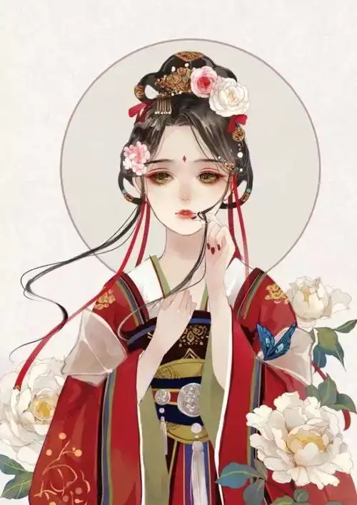  插画美人如玉,一颦一笑令人神魂颠倒