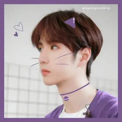  王一博头像高清图片王一博6人同一系列团体头像