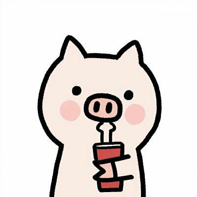  小猪情侣头像一左一右两只猪的情侣头像两张