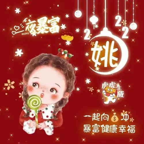  微信头像2022新年跨年姓氏头像,超可爱动漫男生女生头像,抢先发布