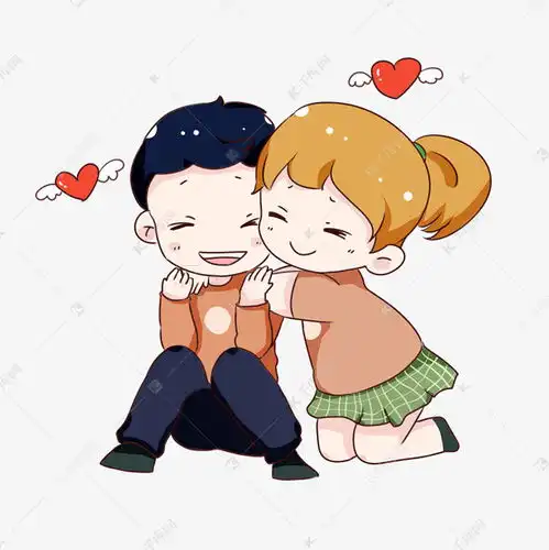  手绘卡通情侣素材图片免费下载千库网
