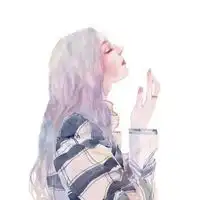 女生头像插画韩国唯美手绘插画女生头像
