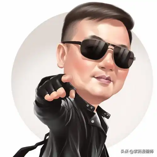  换一换你的头像吧中年男士手绘商务立体漫画头像成熟大叔专用