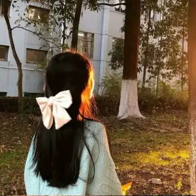  女生头像真人侧脸夕阳图片大全