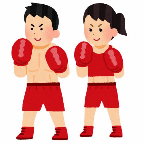  拳击比赛泰拳打拳自由搏击卡通插画免扣素材手绘png1插画运动比赛健身