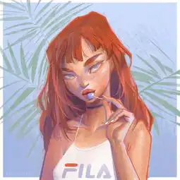  用色大胆,笔触生猛火辣她画的女孩让人一眼就爱上
