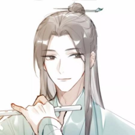  古风手绘情侣头像一对,连微笑都有眼泪