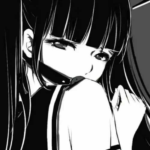 日漫情侣头像单人黑白氛