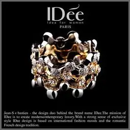 法国idee首饰戒指金银组合情侣戒指 法国idee首饰戒指金银组合情侣戒指