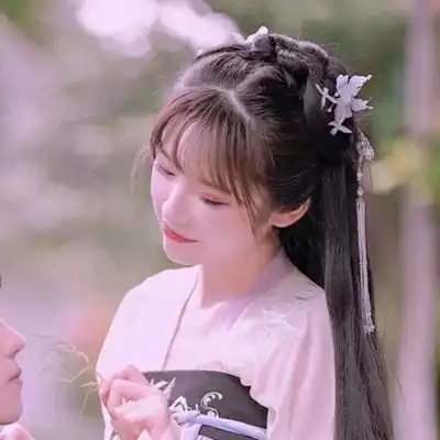  古风情侣头像一人一张真人淡雅唯美姑娘好容貌