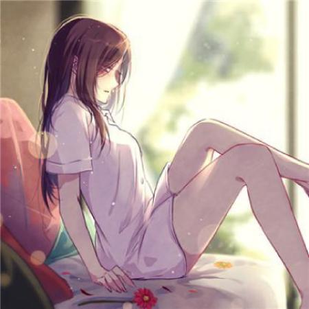  二次元情侣头像一男一女分开的两张
