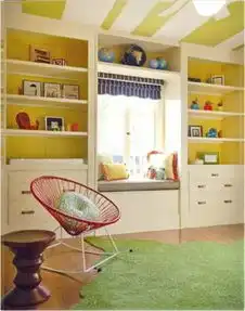  飘窗书架收纳装修图片