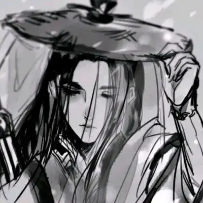 黑白动漫古风男头  黑白动漫古风男头