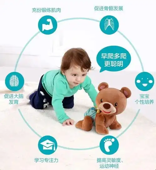  送你学爬布布熊,萌感十足,说话唱歌样样行