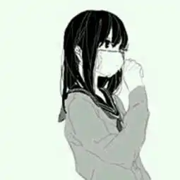 日漫情侣头像单人黑白女