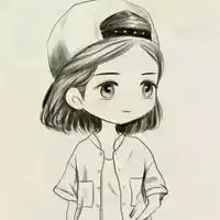  手绘头像黑白简约女生简单头像女生手绘黑白
