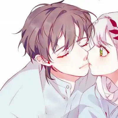  二次元可爱手绘情头一对