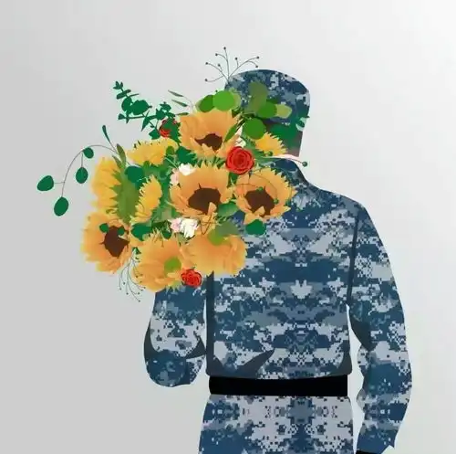 女生手捧鲜花头像