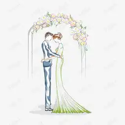  卡通手绘新人情侣插画矢量素材图片免费下载高清装饰图案psd千库网图片编号2517544