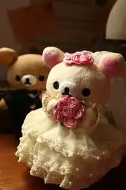 萌轻松小熊情侣婚纱熊懒懒熊毛绒玩具公仔婚庆礼物婚车娃娃  萌轻松小熊情侣婚纱熊懒懒熊毛绒玩具公仔婚庆礼物婚车娃娃