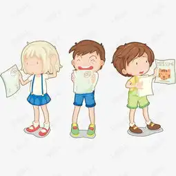  展示绘画作品的小孩素材图片免费下载高清png千库网图片编号8695242