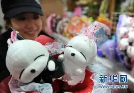  今年情人节流行卡通兔花束