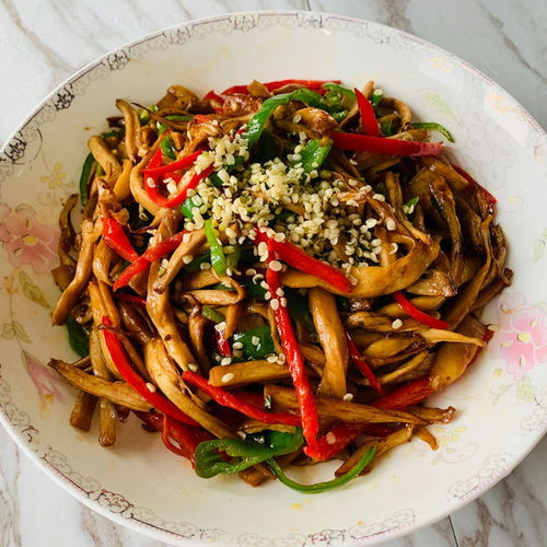  火麻仁干煸杏鲍菇的做法火麻仁干煸杏鲍菇怎么做美食娘娘馨睿的菜谱美食天下