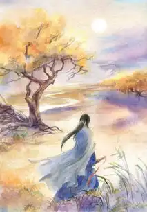  古风美男背影