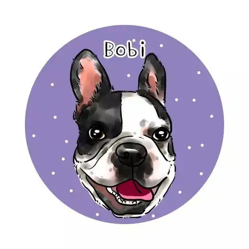  超级可爱的漫画斗牛犬微信头像,你值得拥有