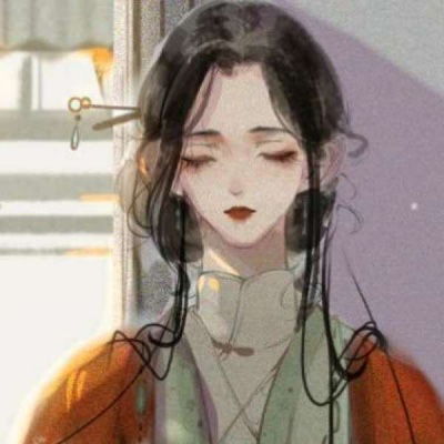  手绘头像女简约文艺彩色手绘女生头像韩版