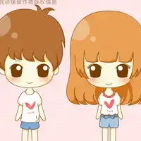  最爱的人组合情侣头像卡通娃娃版不求华丽,幸福终老