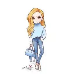  jessica郑秀妍q版手绘头像