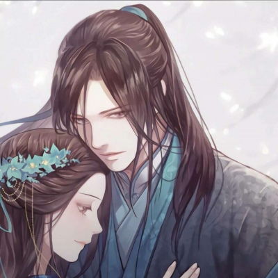  唐崎夜雨手绘唯美古风情侣头像情侣头像我要个性网