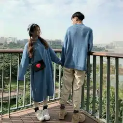 小清新情侣头像秀恩爱阳台