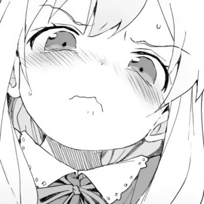  高质量漫画风黑白女漫头
