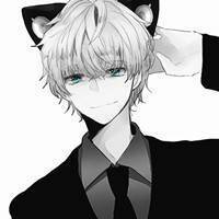 男孩和猫情侣头像动漫头