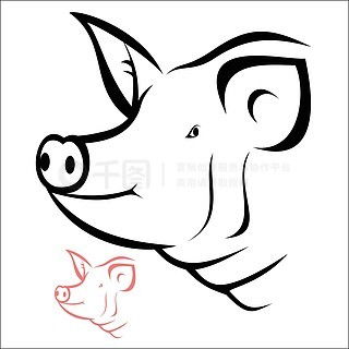  猪头图片素材下载猪头元素背景大全千图网