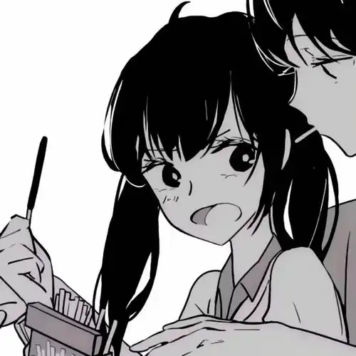  日系黑白动漫情头哇撒,我爱了