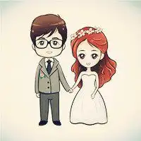 结婚照卡通情侣头像微信头像图片大全 结婚照卡通情侣头像微信头像图片大全