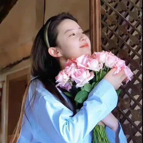刘亦菲捧花头像画像